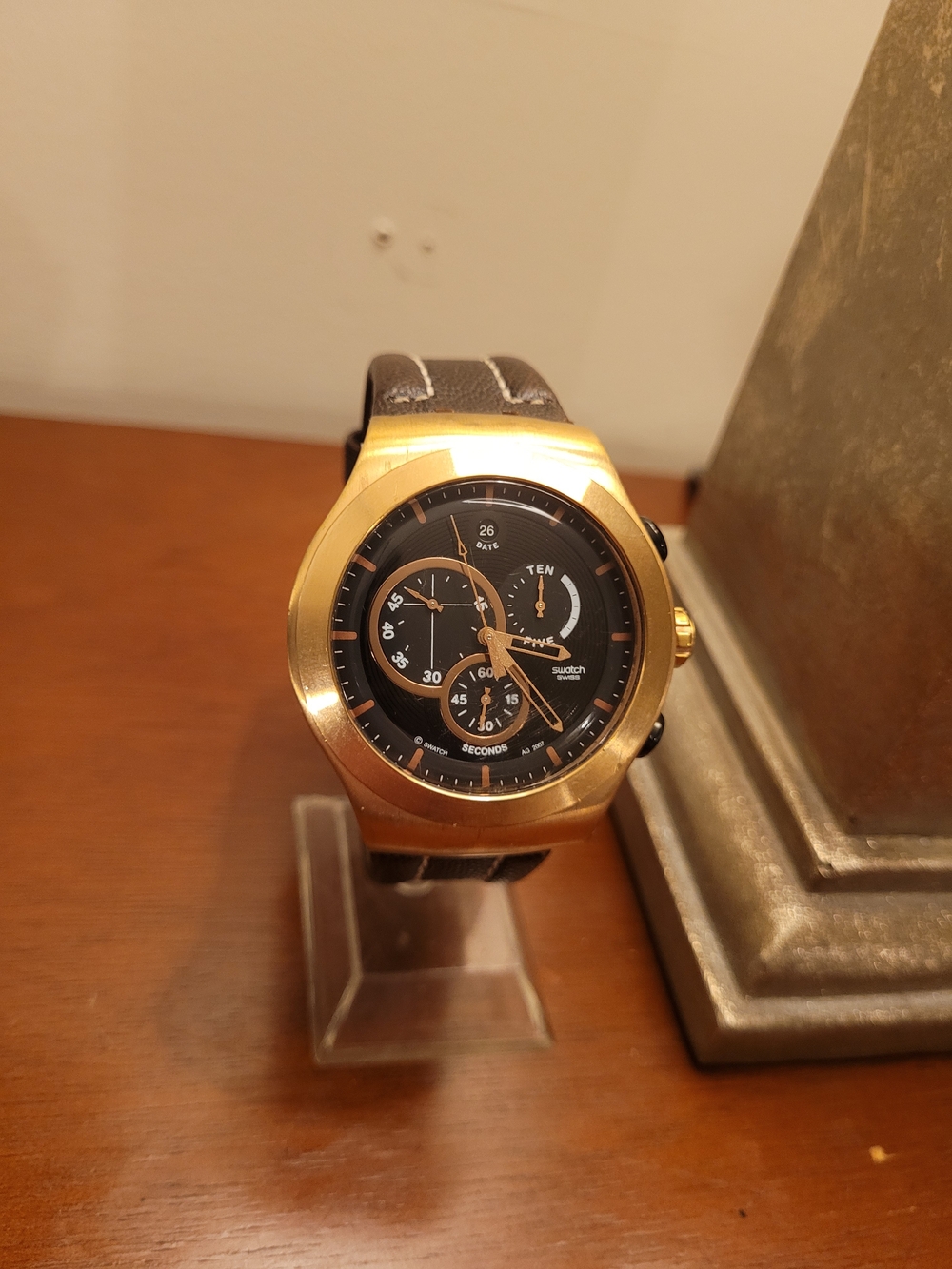 Vintage Swatch Irony Chronograph Genty Glove YOG400 Big Watch 47MM Men's Swatch